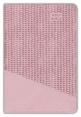 NIV Compact Reference Bible--soft leather-look, pink