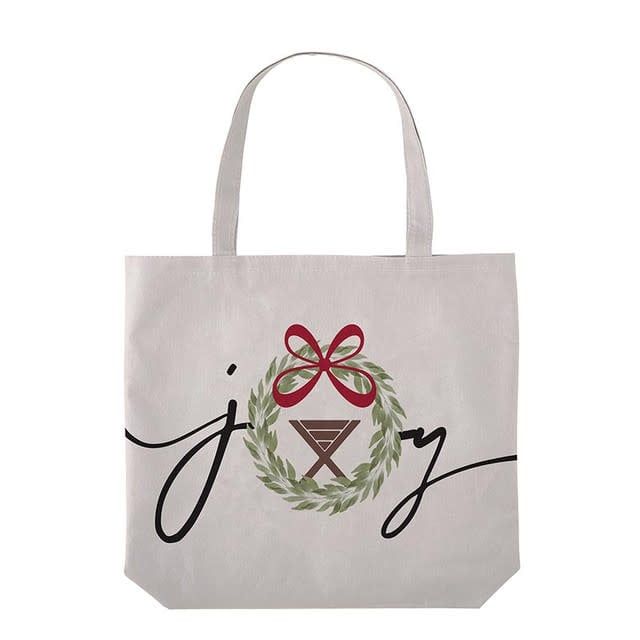 Joy Christmas Canvas Tote Bag