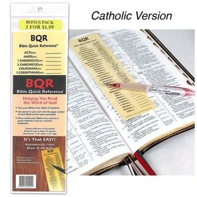 Basic Catholic Bible Reference Bookmark