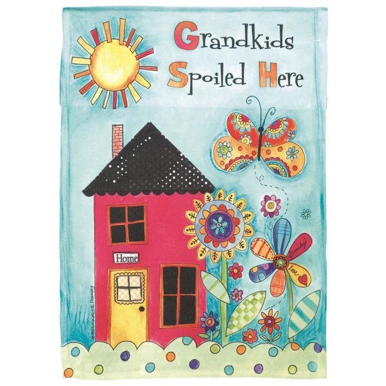 FLAG GRANDKIDS SPOILED HERE 13X18