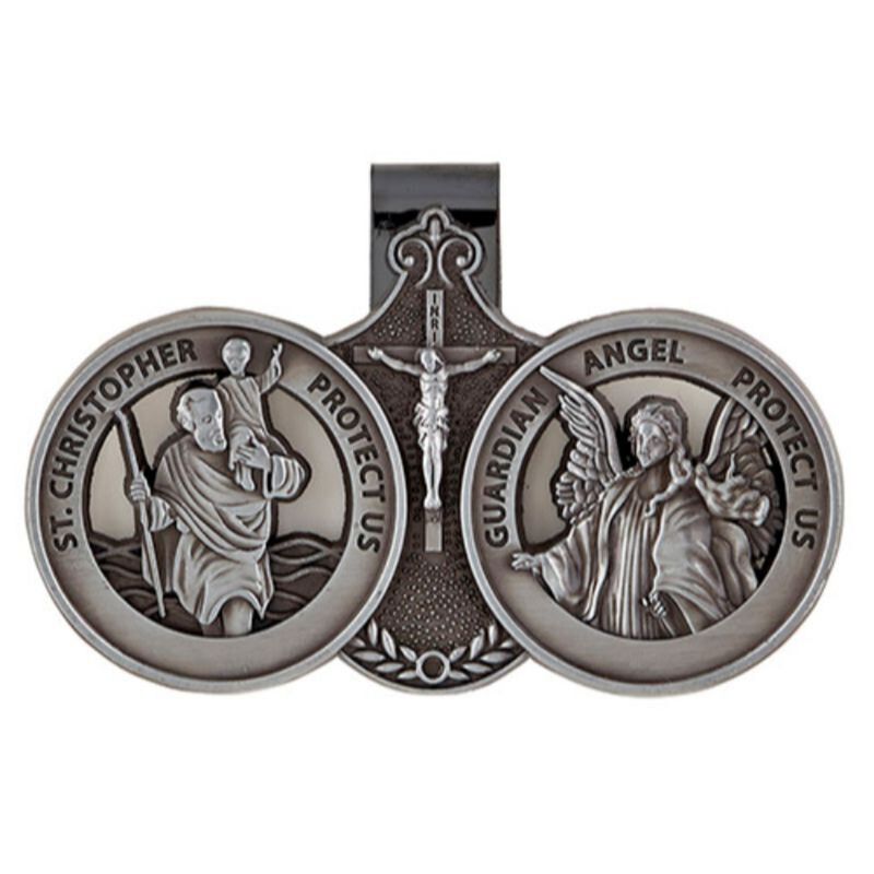 St. Christopher/Guardian Angel Visor Clip