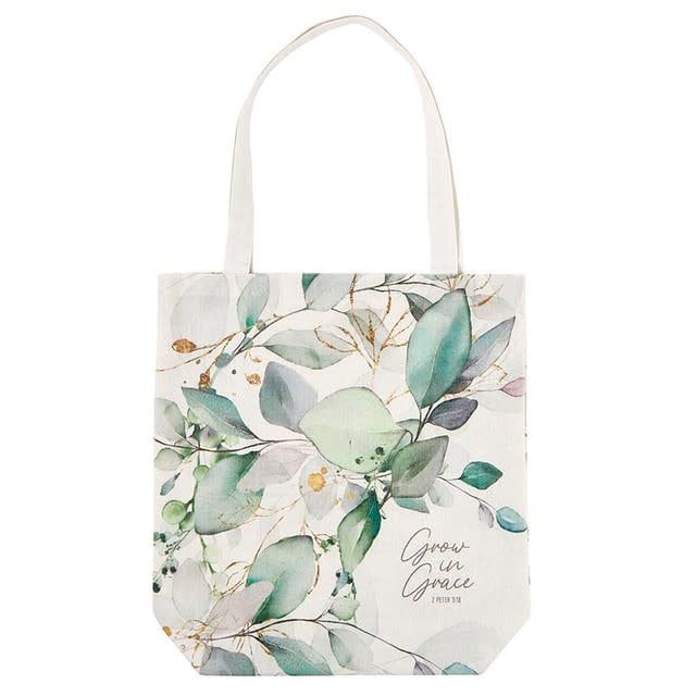 Grow in Grace Tote Bag with Inside Pocket