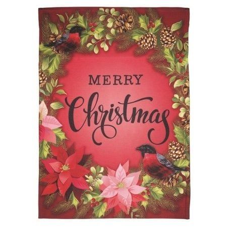 Merry Christmas Birds Flag