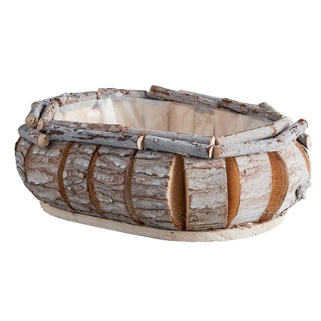 Oval Bark Planter