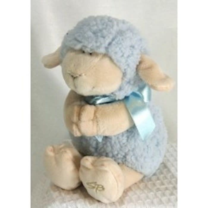 Toy-Plush-Musical Praying Lamb/Jesus Loves Me (11&quot;)-Blue