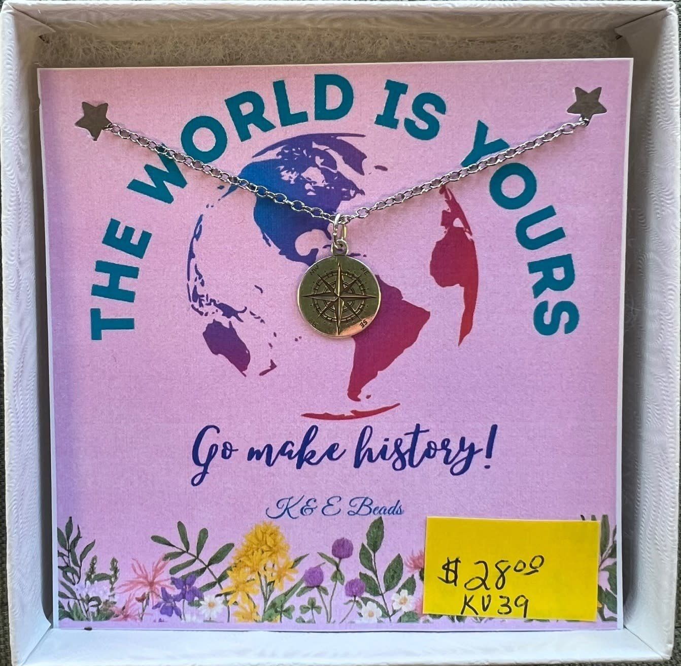 World Is Yours Compass Necklace