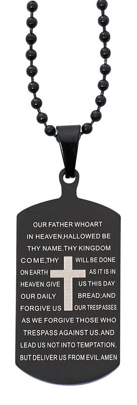 BLACK STAINLESS O.F. DOG TAG