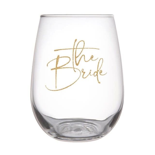 Stemless Wine Glass - The Bride