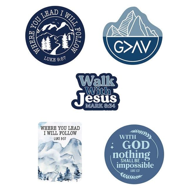 Where You Lead Sticker Set of 5