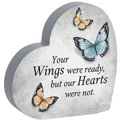 Butterfly Memorial &quot;Butterfly&quot; Heart Sitter