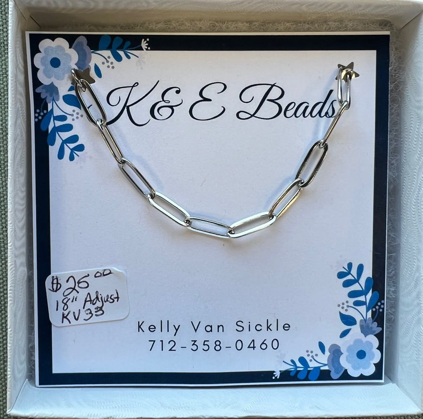 Paperclip Necklace - Silver, adjustable