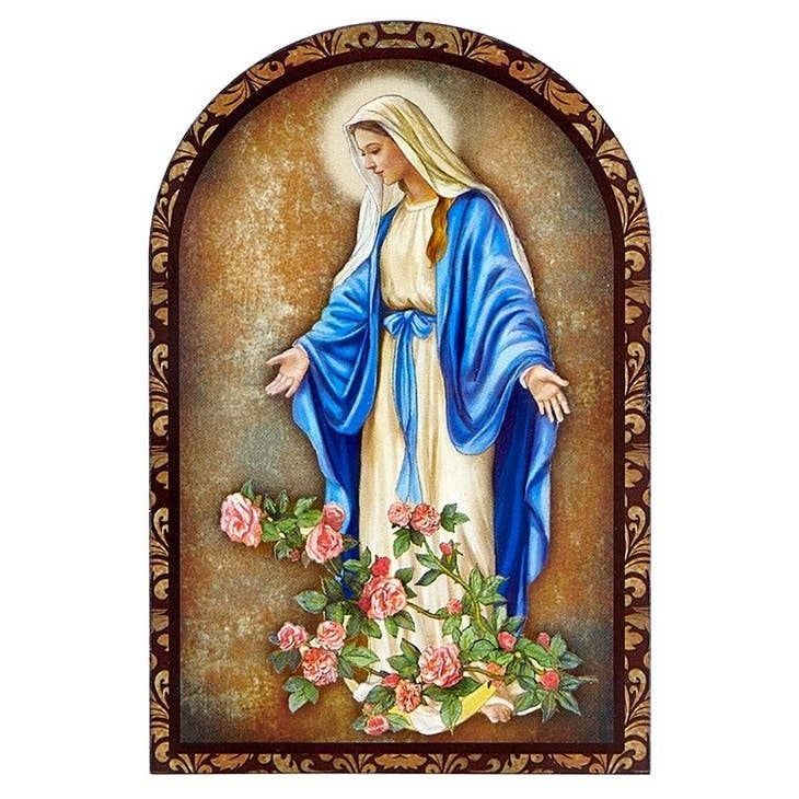 Lady of Grace Arched Desk Plaque