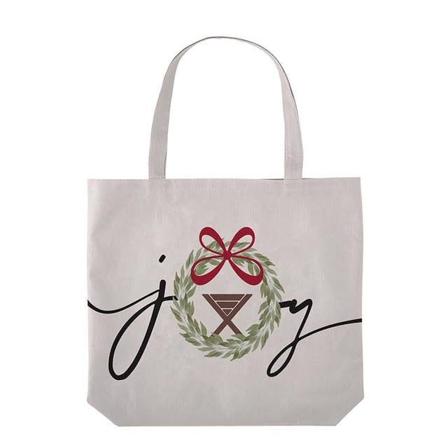 Joy Christmas Canvas Tote Bag