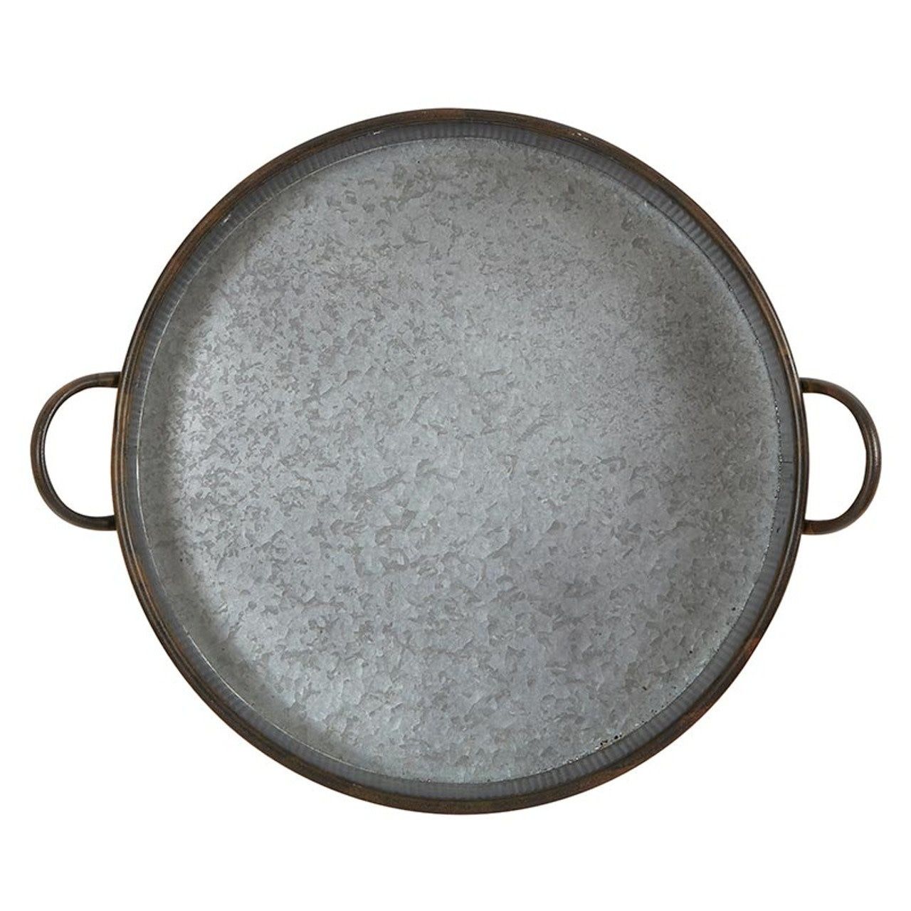 Galvenized Round Tray - Large