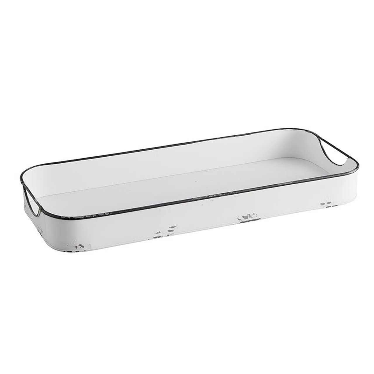Metal Tray - Whitewash