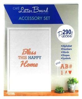 Leisure Arts Home Décor Letter Board Accessory Set Blue/Coral