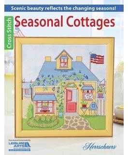 Leisure Arts Herrschners Seasonal Cottages Cross Stitch Book