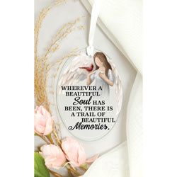 &quot;Beautiful Memories&quot; Glass Ornament