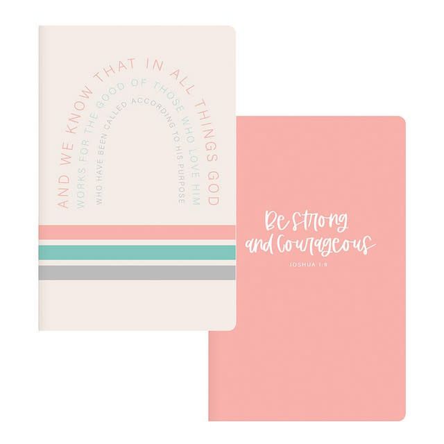 Notepad Set - Strong &amp; Courageous/Romans 8:28