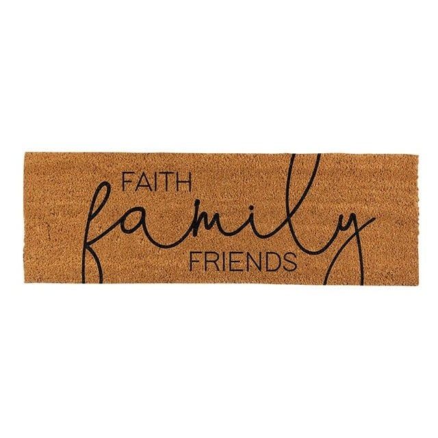 Coir Doormat - Faith Family Friends