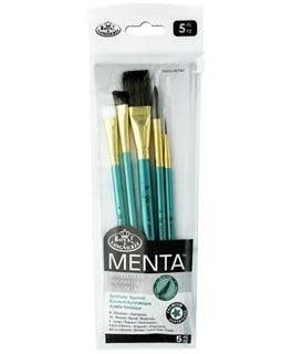 Royal Brush Set Menta Synthetic Squirrel Watercolor Stroke 5pc