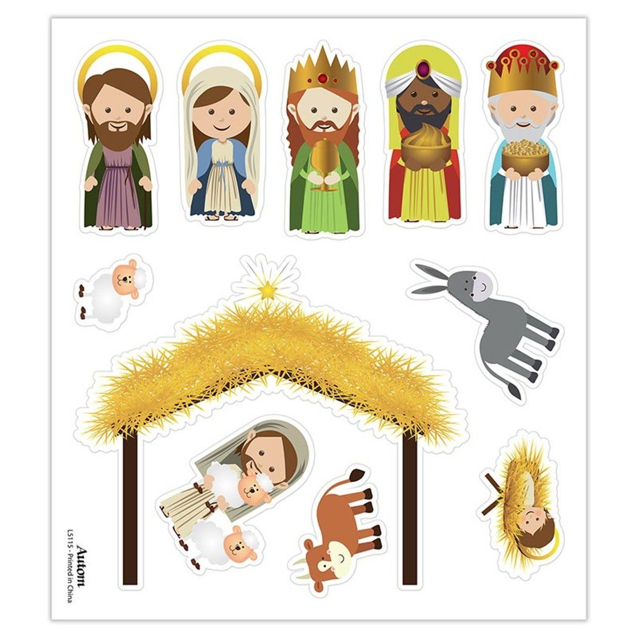 Jumbo 11-pc Nativity Sticker Set