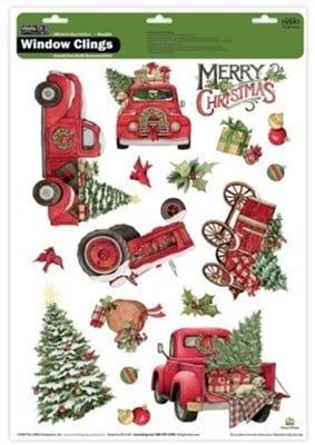 Old Fashioned Christmas Window Clings