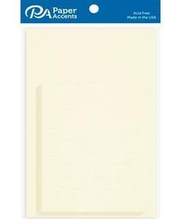 Paper Accents Card &amp; Envelope 41⁄4x51⁄2&quot; Ivory Linen 10pc