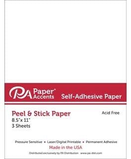 Paper Accents Self Adhesive Paper 81⁄2x11&quot; White 3pc