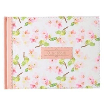 Guestbook Peach Floral