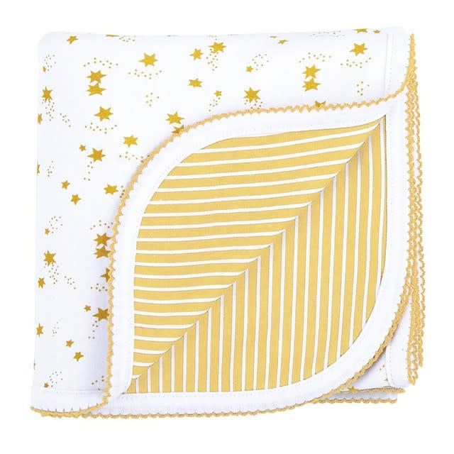 Reversible Blanket - Gold Star Stripe