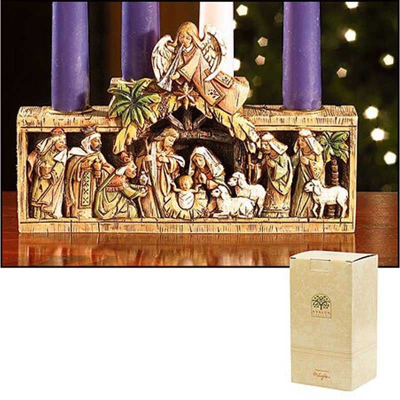 5&quot; H Nativity Candleholder_