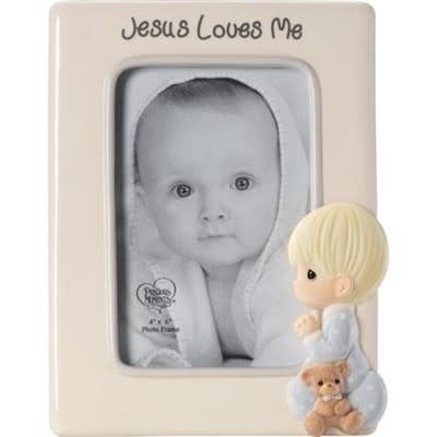 Photo Frame-Jesus Loves Me Praying Boy