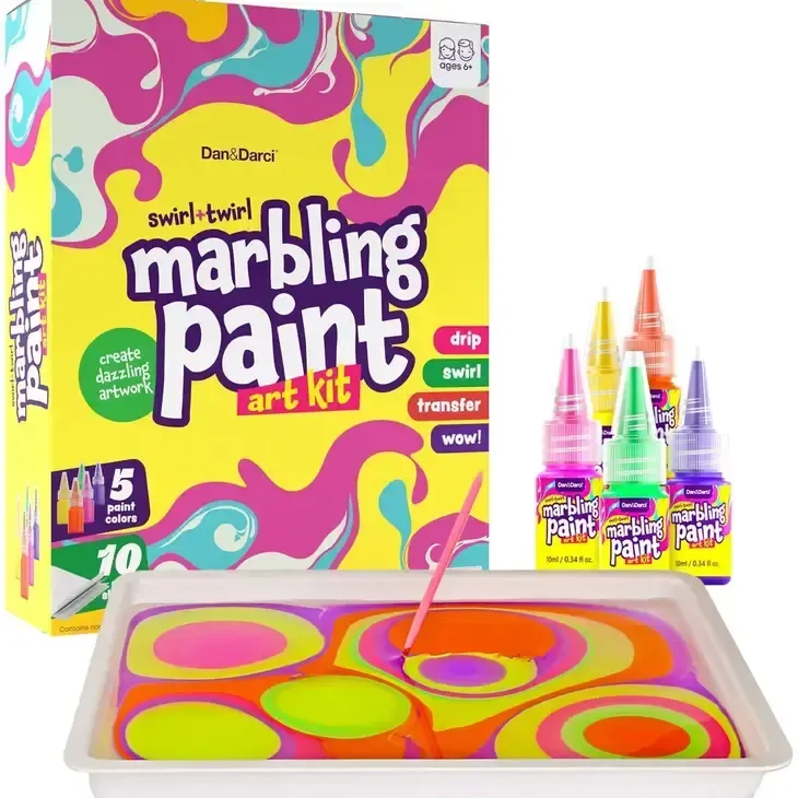 Dan&amp;Darci Marbling Paint Art Kit For Kids