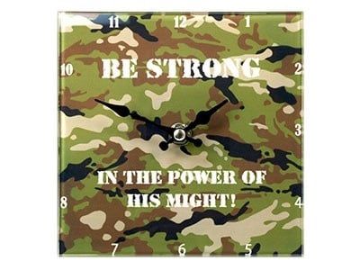 Glass Tabletop Clock - Be Strong