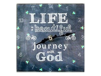 Tabletop Glass Clock - Beautiful Journey