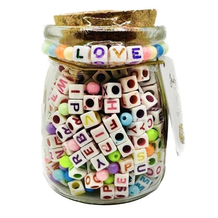 Square Love Alphas Jar DIY Bead Kit