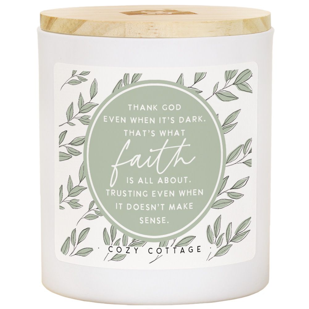 Faith is About Leaves Candle
