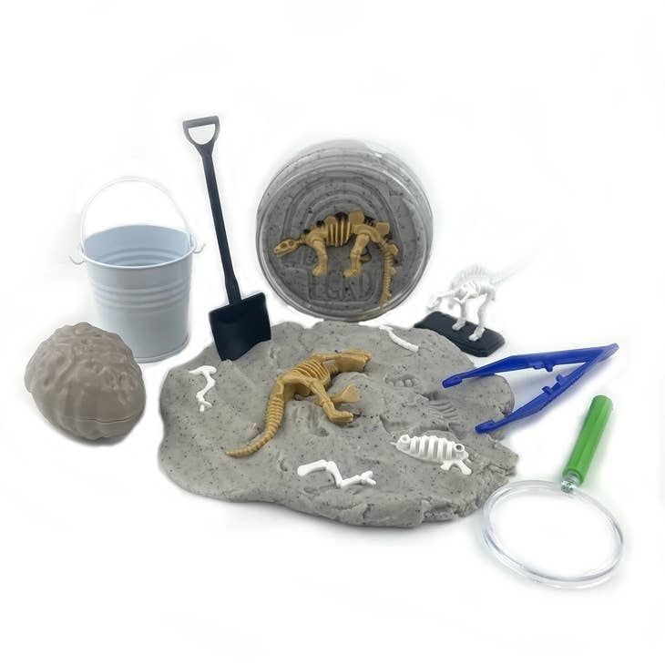Dinosaur Fossil Dig (Cookies &amp; Cream) Sensory Play Dough Kit