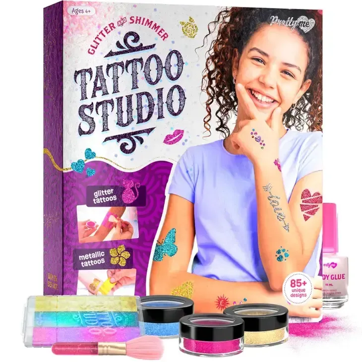 Temporary Shimmery Tattoo Studio Kit For Kids