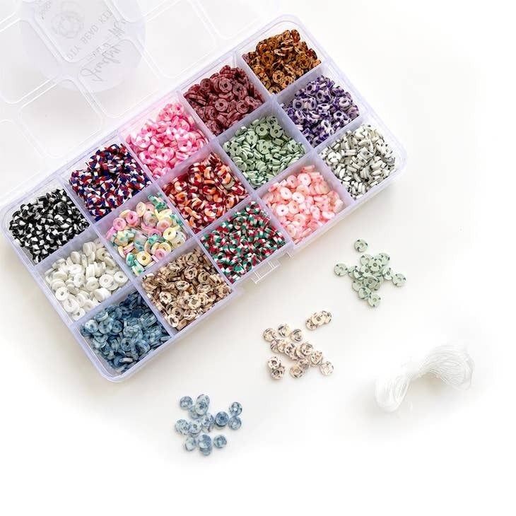 Speckled &amp; Striped Heishi Box DIY Bead Kit