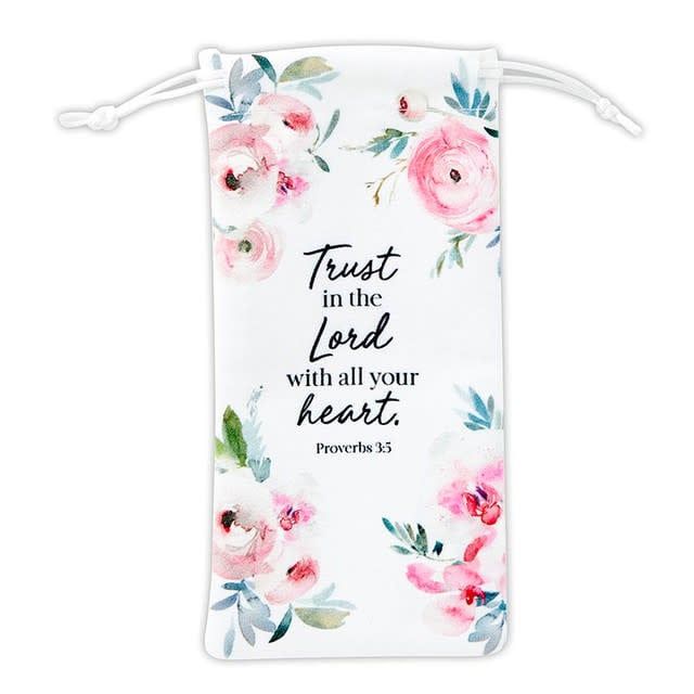 Trust in the Lord Drawstring Eye Glass Case