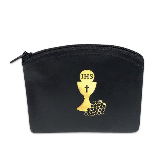 Black First Communion Rosary Case