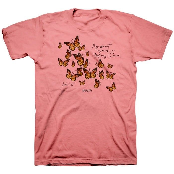 Kerusso Womens T-Shirt Butterfly Med