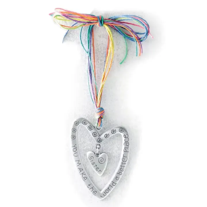 Make the World A Better Place Ornaments - Colorful Strings Sister