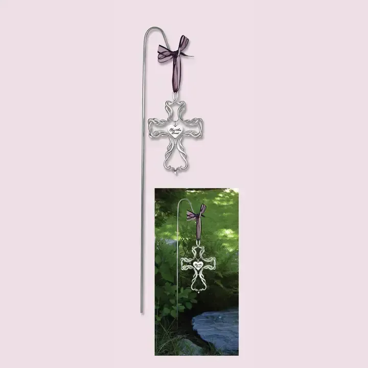 You Are Loved Cross Memorial Garden Stake