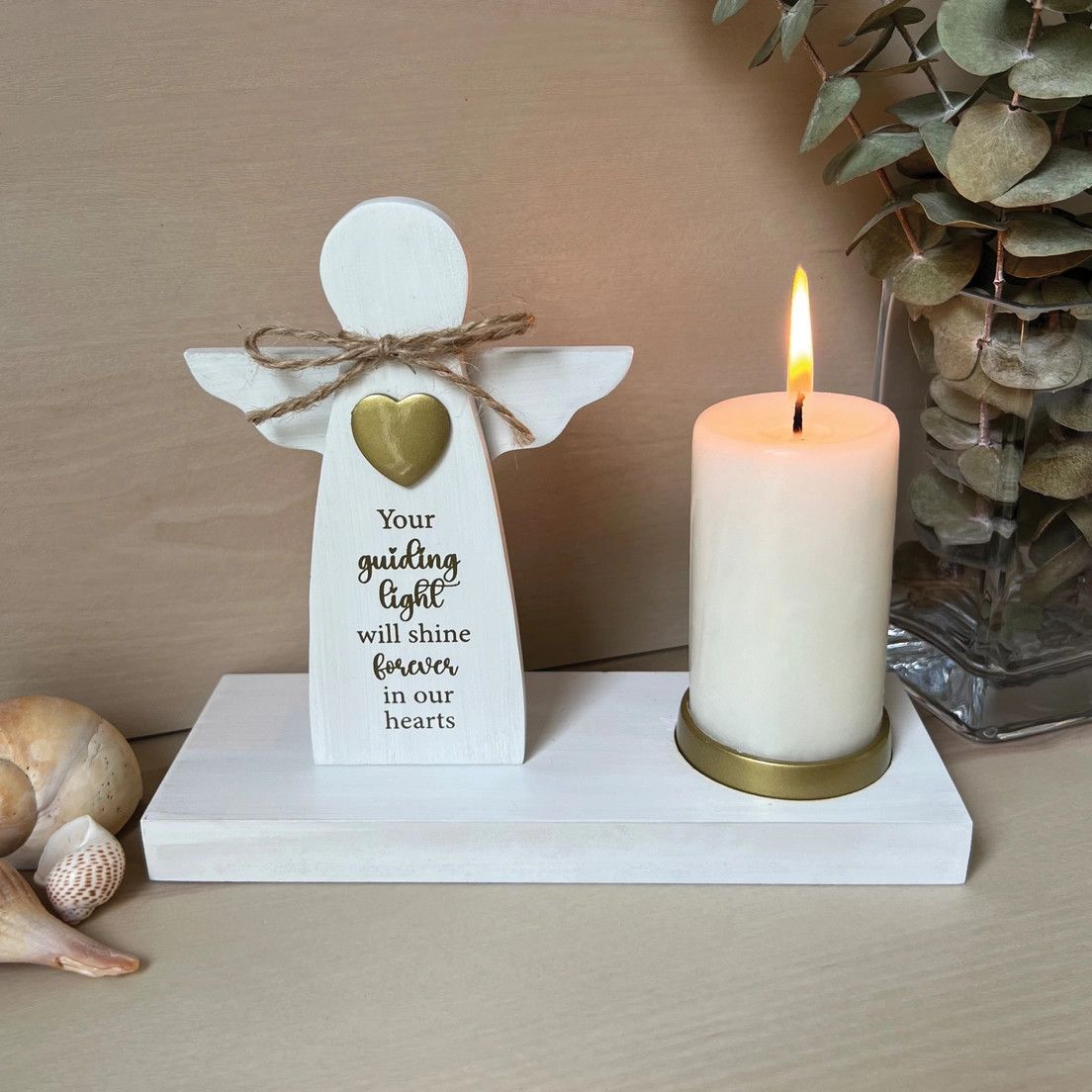 Memorial Angel Candle Holder