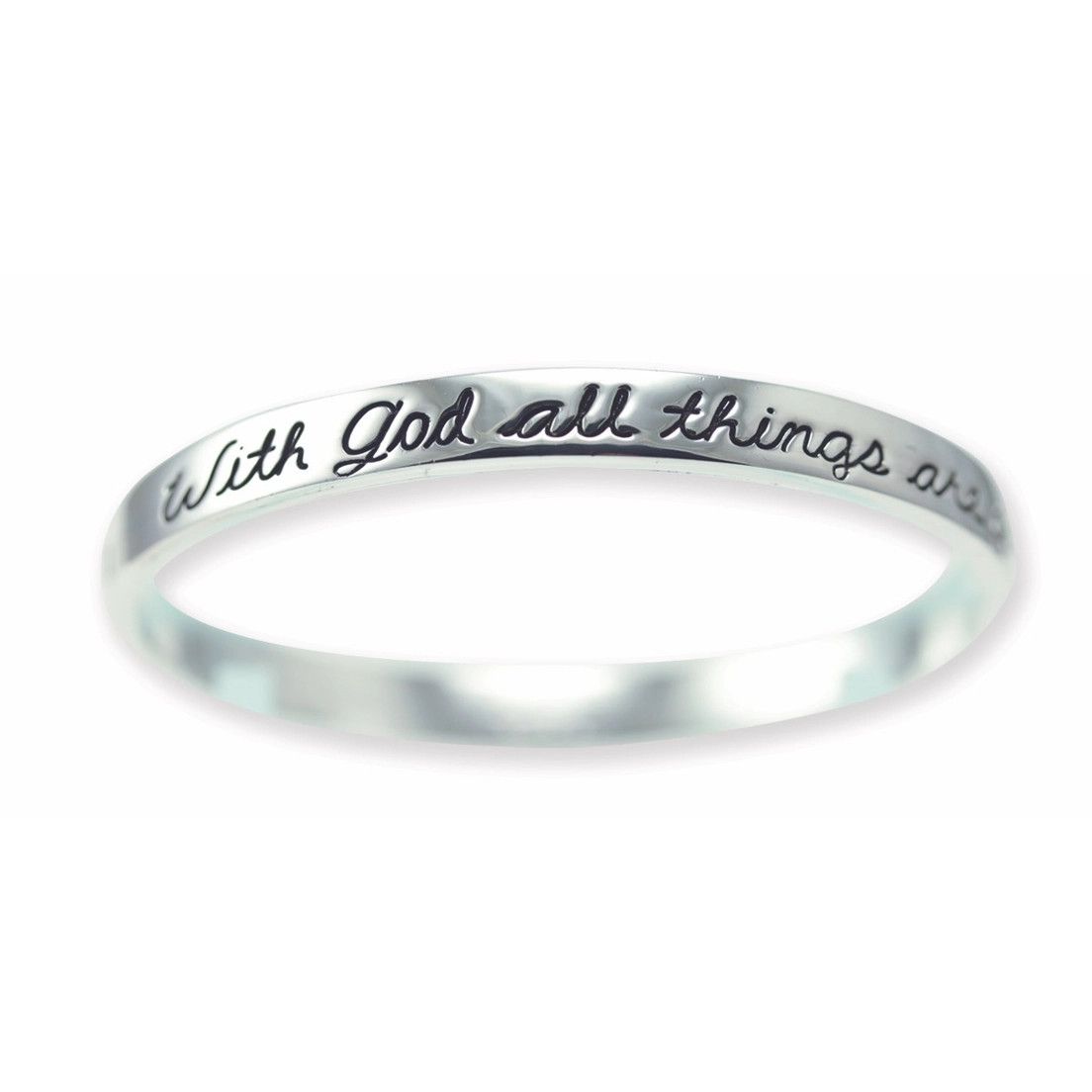 Silver Sentiments Message Bangles - All Things are Possible