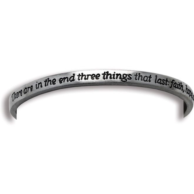 Faith Hope Love - Message Bangle