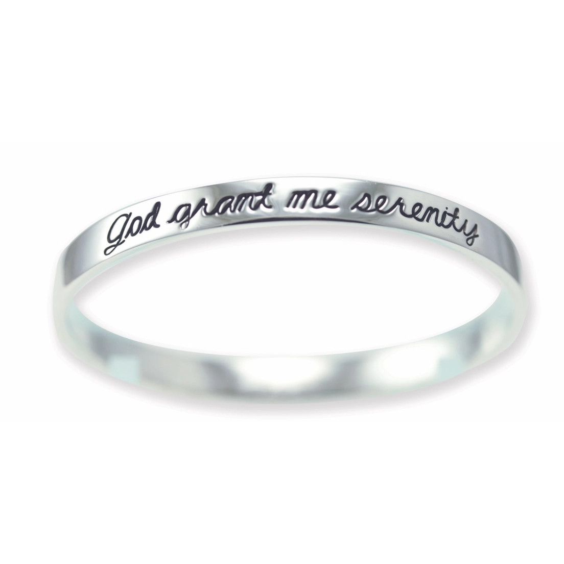 Serenity - Silver Sentiments Message Bangle